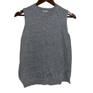 Women's Oddy Grey Rabbit Hair & Wool Sleeveless Sweater